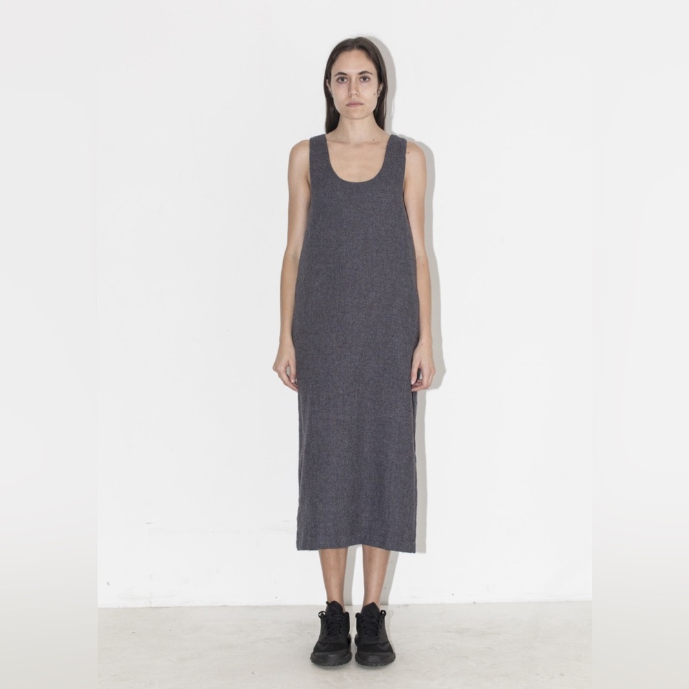 BLACK CRANE grey cotton blend maxi dress, size XS *as is